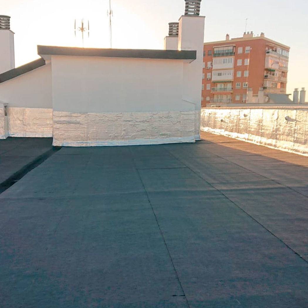 Tejado con tela asfaltica