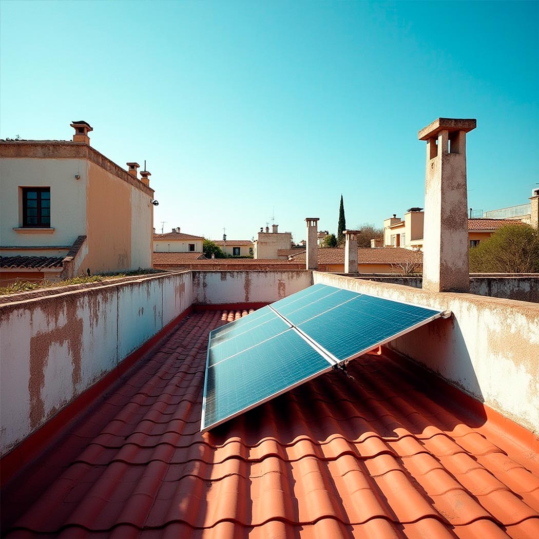 Terraza de vivienda barrio ciudad